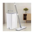 Miniatyrbild 3 av 5: Lazy Floor Mop Plattmopp - Tvättmoppningsartefakt Mikrofiberdukmopp med Hink Hushållsmoppar