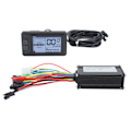 Miniatyrbillede 4 af 8: Elektrisk cykelstyringskit 17A 3 tilstande hastighedsstyring 22,2 mm diameter EN05 panel til 250W til 350W motor DIY cykel
