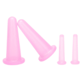 Miniatyrbild 3 av 8: 4st set Massageterapikoppar Bekvämt Praktiskt Kompakt Lättvikt Mjukt Flexibelt Rengörbart ansiktsmassageapparat Rosa