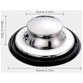 Miniatyrbild 5 av 5: Diskproppar, Diskho i rostfritt stål, Stor bred kant 85 mm (3-pack)