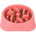 Miniatyrbillede 1 af 5: Hund Langsom Foderskål, Skridsikker Puzzle Skål - Anti-Glubende Kæledyr Langsommere Mad Fodringsskåle - Interaktive Oppustningsstop Hundeskåle - Pink
