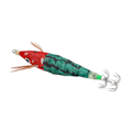 Miniatyrbild 8 av 8: Fiskespöjiggar bete bläckfisk jigg krok hård fiskedrag med lysande effekt för havsbåt flod fiske damm fiske röd huvud mörk grön kropp