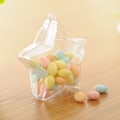 Miniatyrbillede 6 af 7: 5 stk klare favoræsker Plast gaveæske Stjerneformede slikæsker til bryllupsfest