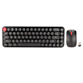 Miniatyrbillede 1 af 8: Skrivemaskine tastatur og mus Combo 68 taster 2,4 GHz stabil transmission Batteridrevet Retro skrivemaskine tastatur til Windows Sort