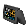 Miniatyrbild 6 av 8: Inomhus- och utomhustermometer 60 m överföringsklockprojektionsfunktion Temperaturprognos Digital hygrometer EU 100-240V