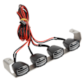 Miniatyrbild 2 av 8: RC Ljusramp LED-lampor Fyrkantig Taklampa DIY Strålkastare för SCX10 1/10 RC Bil Crawler4 Lampor