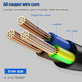 Miniatyrbilde 5 av 5: IEC C14 Hannplugg til 3-Pin Hunnkontakt Strømadapterkabel (0.)