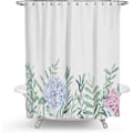 Miniatyrbillede 1 af 5: Udsøgt grønt blad- og blomsterprint polyester badeforhæng - 180 X 200 cm