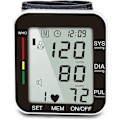 Miniatyrbild 2 av 5: Armbandsblodtrycksmätare Digital med Stor LCD-Skärm Automatisk Detektion och Avvikande Värdevarning Svart