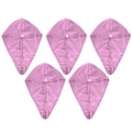 Miniatyrbillede 1 af 8: 5 stk Microfiber Hårtørrer Hat Absorberende Hurtigtørrende Kvinder Piger Blødt Turban Håndklæde 9,1x25,6inLys Lilla