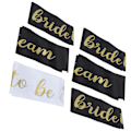 Miniatyrbilde 6 av 8: 6 stk skulderstropp polyester bannere bryllup brud dekorasjon fest smykker tilbehør