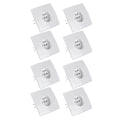 Miniatyrbilde 4 av 8: 8 stk fransk standard stikkontakt 16A 220V veggmontert stikkontakt Vegguttak for hjemmekontorhotell
