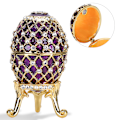 Miniatyrbild 6 av 8: Emaljerade ägg påskägg hantverk förgylld emalj målade metallprydnader heminredning