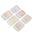 Pikkukuva 3 / 8: 6 kpl Nail Art Decoration Set Värikäs Glitter Seashell Fragments Nail Art Decoration Kit manikyyriin