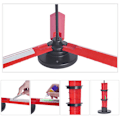 Miniatyrbild 6 av 8: ABS Plast Bärbar Kolumnform DIY Bågskytte Pil Fletching Jig Fjäderpinne Jaktverktyg Tillbehör Röd