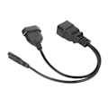 Miniatyrbillede 5 af 8: IEC320 C20 til IEC320 C7 EU-stik Professionelle kraftige Y-splitter-adapterkabel til computer HDTV