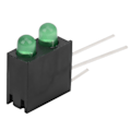 Miniatyrbillede 6 af 8: 100 stk 3 mm lysholder dobbelt hul LED diodelampe med base Industrielt indikator tilbehør Grønt lys