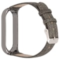 Miniatyrbilde 7 av 8: Denim mønster klokkebånd Retro håndleddsstropper erstatning for Xiaomi Mi Band 6 NFC spenne stil Grå Denim Svart skall
