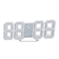 Miniatyrbillede 2 af 8: 3D LED digitalt ur Tid Temperaturdisplay Natlys Alarmfunktion Hvidt 3D digitalt ur til hjemmefjernbetjeningsversion