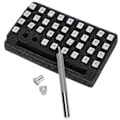 Miniatyrbilde 7 av 8: 36 stk Lær Stempel Mønster Nummer Alfabet Punch Utskæring 1 stk Håndtak Håndverk DIY Verktøy 3,5 mm