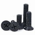 Miniatyrbillede 2 af 5: 25-100 stk. M2.5 M3 M4 M5 M6 Sorte Nylon Forsænkede Skruer Plastik Phillips Flad Maskinskrue Længde 5-40mm Zekai 25 stk. M4x20mm