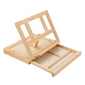 Miniatyrbilde 8 av 8: Bordplate staffeli Furu Justerbar skinnestang 4 vinkler Multi Purpose Sammenleggbar Lett Solid Malereasel