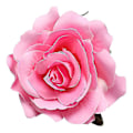 Miniatyrbillede 3 af 5: Moderne stofroseblomst broche - elegant bryllup brude reversnål og hårklemme, perfekt gave til kvinders tilbehør mørk pink