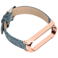 Miniatyrbilde 2 av 8: Denim mønster klokkebånd Retro håndleddsstropper erstatning for Xiaomi Mi Band 6 NFC spenne stilBlå denim gullskall