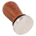 Miniatyrbillede 8 af 8: Kaffe Tamper med flad rustfrit stål base træhåndtag Kaffe Pulver Press Tamping Værktøj 58mm / 2.3in