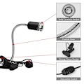 Miniatyrbilde 5 av 5: Varmeisolasjonslampe svart naken lampe + pære 25W Eurocode