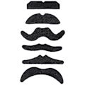 Miniatyrbild 1 av 8: 6ST Rolig falsk mustasch självhäftande svart falskt skägg för fester Halloween jul
