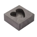 Miniatyrbillede 1 af 8: Grafitform Hjerteform Grafitstøbningsstøbeform til guld Sølv Messing Kobber Aluminium Zink Raffinering Smeltning