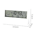 Miniatyrbild 4 av 4: Svart Digital Väckarklocka, Digital Reseväckarklocka, Datum, Kalender, 12/24 Timmar Temperatur Batteridriven Väckarklocka, Snooze-funktion, Digital C