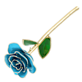 Miniatyrbilde 5 av 8: 24K gullforgylt roseblomst himmelblå for valentinsdagdekorasjoner ornamenter håndverk