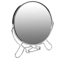 Miniatyrbillede 2 af 8: 6 tommer bordplade makeup spejl rotation stående dobbeltsidet metalramme bærbart spejl