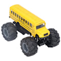 Miniatyrbillede 4 af 8: 1:43 Skala Bus Bil Model Legering Store Hjul Høj Simulation Pull Back Skolebus Legetøj Gul