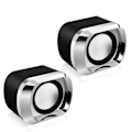 Miniatyrbilde 2 av 8: 1 par mini skrivebordshøyttaler multifunksjon stereo lyd sterk bass stort volum USB mini høyttaler for datamaskin bærbar PC skrivebord