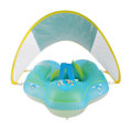 Miniatyrbillede 1 af 8: XL Baby Svømme Ring 19cm Indre Diameter Oppustelige Pool Rør PVC Non Flip Svømme Flåd med Solbeskyttelse Baldakin