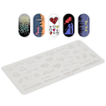 Miniatyrbillede 5 af 8: Neglestempling Plader Stencils Mønster DIY Negle Printing Stempling skabelon Manicure Tool05-08