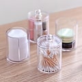 Miniatyrbillede 3 af 5: Qtip Bomuldsboldholder Dispenser, Bomuldsvatpind Apotekkrukke med Låg til Opbevaring af Badeværelsesbeholdere