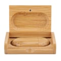 Miniatyrbild 1 av 8: Ovalt träskal USB 3.0 Flash Memory Drive lagringssticka med box U Disk 32GB