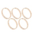 Miniatyrbillede 4 af 8: 5 stk. runde karabinhager i legering til DIY-bindesløjfer, tilbehør til løse spiralnotesbøger, ydre diameter 40 mm, indre diameter 35 mm