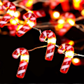 Miniatyrbillede 1 af 5: Jule LED Slikkepind Lys Kæde, 3 meter 30 LED Batteridrevne Lys med 8 Blinkende Tilstande, Lysdekoration til Jul, Sankt Nikolaus Dag, Bi