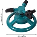Miniatyrbilde 5 av 5: 2-delt hagesprinkler for plen Automatisk roterende sprinklersystem med 3 plensprinklerdyser, for hage, gård, blomster, grønnsaker og Mo