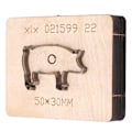 Miniatyrbillede 6 af 8: Læder skæredør Gris form Støbeform Punch Cutter Craft værktøj til papir Gummi Plast