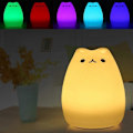 Miniatyrbillede 3 af 5: Natlampe, Silikone Kat Lampe, Børne Sengelampe LED Sød Silikone Kat Lampe til Børn 7 Farver