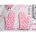 Miniatyrbillede 3 af 5: Tykkere Varmebestandige Ovnhandsker Grydelapper Bagehandsker Varmebestandige Ovnhandsker (Pink)