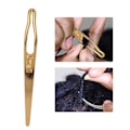 Miniatyrbillede 4 af 8: 2 stk Dreadlocks Hair Extension Hæklenål Værktøj til paryk Dreadlock fletning af hår guld