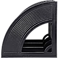 Miniatyrbillede 3 af 5: Skrivebordsfilorganiser Filholder Tredobbelt Robust Skrivebordsdokument Kabinet Rack Plastikrammer