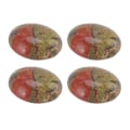 Miniatyrbild 7 av 8: 20st cabochons pärlor ovala äggformade slät yta Blomma grön polerade cabochons stenar för smyckenstillverkning